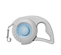 360° Tangle-Free Retractable Dog Leash | 9.8-16 ft Strong Nylon Tape | Ergonomic Handle Design | One-Handed Brake, Pause, Lock (White) (Gray-Blue, 9.8ft)