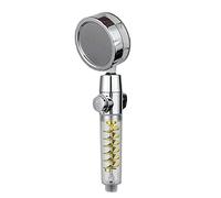 360° Turbo Spa Shower Head Handheld Hydro Shower Head with Three Mode Switches Driven High Pressure Handheld Shower Nozzle Shower Heads (Color : C) (B)