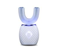 360° Ultrasonic U-Shaped Electric Toothbrush for Adults, Automatic Hands-Free Sonic Toothbrush with 4 Modes, LED Whitening, Rechargeable, Waterproof, Wireless Charging, 45s Fast Clean