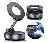 Magnetic Suction Phone Mount for Magsafe,360-degree Rotatable Vacuum Suction Cup Magnetic Phone Mount Holder for Car/Smooth Surface/Mirror Adjustable Universal Cell Phone Holder Stand for All Phones