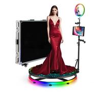 360 Video Booth,360 Photo Booth Machine for Parties,Control by APP or Remote,Flight Case for Wedding, Activity,Exhibition
