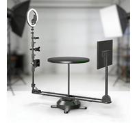 360 Video Photography Turntable, Panoramic Surround Platform, Angle Adjustable Rotating Slider for Commercial Video & Food Shooting