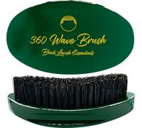 360 Wave Brush, Build Deeper Waves, Soft & Hard Boar Bristle Curved Brush, Black Lavish Essentials Signature Men's Wave Brush (Emerald Green, Medium-Hard)