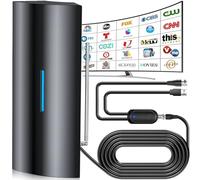 3600+ Miles Range TV Antenna, 2026 Digital Antenna for Smart TV Indoor with Upgraded Amplifier, Outdoor HD Antenna for Local Channels with Telescopic Antenna Pole, Supports 8K 4K 1080P-40ft Coax Cable