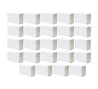 (3600 Sheets) White 1 Ply Z Fold Tissue Paper Hand Towels Interfold Disposable Premium Multi Fold 21cm x 20cm Soft Strong Absorbent 34 GSM Paper Dispenser Friendly