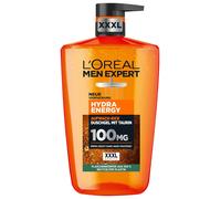 L'Oréal Men Expert XXXL Shower Gel and Shampoo for Men, Shower Bath for Cleansing Body, Hair and Face, Men's Body Care for Long-Lasting Freshness with Taurine, Hydra Energy, 1 x 1000 ml