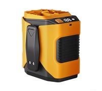 3600mAh Waist Fan with Adjustable Speeds, Flashlight and Power Bank for All For Outdoor Activities (Orange)