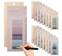 3600Pcs Sticky Tabs with Ruler, Repositionable Book Flags Strip Index Tabs Clear Page Markers Notes Tab, Annotation Tab for Reading Notes, Notebook, Books, Classify Files, Office Supplies(3600pcs)