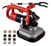 3600W Four-Head Concrete Grinding Machine with Water Grinding Discs Sandpaper Glue Discs Diamond, 6 Variable Speeds, Enabling Dust-Free Floor Treatment and Grinding