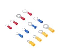 360PCS Insulated Ring Terminals M4/M5/M6/M8 Cold-pressed Electrical Wire Cable Crimp Connectors 22-10 AWG Kit