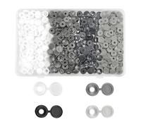 360pcs Plastic Hinged Screw Cover Caps, M5 Screw Snap Covers Washer Flip, Snap Washer Covers Flip Tops, Snap Washer Covers Flip Tops for Furniture, Screw Protection (Black,White,Gray,Light Gray)