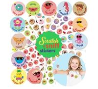 360PCS Scratch & Sniff Stickers for Kids Classroom Rewards, 12 Scents
