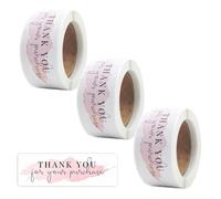 360Pcs Thank You for Your Purchase Stickers,Self Adhesive Sealing Labels | For Sticker Roll for Envelopes Gift Wrapping,Personalised Thank You Stickers,Pink Thank You Labels