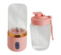 360W Portable Blender - 400ml 6 Blade Strong Power Rechargeable Juicer Cup with Type-C USB for Shakes & Smoothies, Wireless Mini Mixer for Kitchen, Travel & Gym Pink