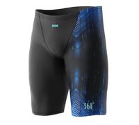 361° Swim Jammers for Men, Pro Racing Training Swimsuit, Chlorine Resistant Endurance Mens Swim Suit Swimwear Tech Pant, Tech Black, X-Large