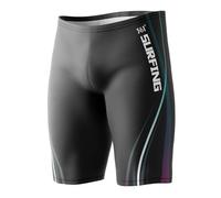 361° Swim Jammers for Men, Pro Racing Training Swimsuit, Chlorine Resistant Endurance Mens Swim Suit Swimwear Tech Pant, Blackd, L