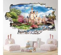3617681311980 Trompe l'oeil Hole in Wall Stickers Castle Height 20 x Width 32 cm