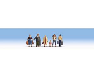 36218 Noch N Travelers Figures Pack Of 6 Pieces Scale 1:160