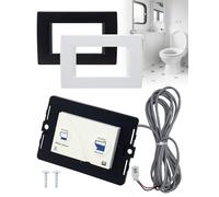 36387 Wall Switch, Tecma RV Toilet Silence Plus with 11.8ft Connection Lines and White & Black Frame Compatible with Small Spaces Such as RVs, Yachts, Campers