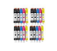 364 364XL Ink Cartridge, Compatible with HP, 3070A 3520 3522 | With chip, dye ink, black magenta cyan yellow photoblack; 4620 4622 5510 5511 5512 5514(4 SET 20PCS,364)
