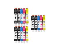364 364XL Ink Cartridge, Compatible with HP, 3070A 3520 3522 | With chip, dye ink, black magenta cyan yellow photoblack; 4620 4622 5510 5511 5512 5514(3 SET 15PCS,364XL)
