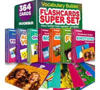 364 Flash Cards for Kids and Adults - Speech and Language Resources | 7 Vocabulary Building Categories with Emotions - Preschool Flashcards for ABA Therapy, ESL Teaching - Speech Therapy Toys