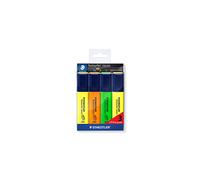 STAEDTLER 364-S WP4P Textsurfer Classic Highlighter Bonus Pack - Assorted Colours (Pack of 3 + 1 FREE)