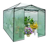 364cm x 243cm Pop-up Greenhouse Folding Walk-in Garden Tent W/ Windows