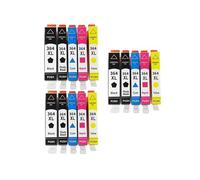 364XL Ink Cartridge with Chip, Compatible with HP, Printers | Dye ink cartridge set in black, cyan, magenta, yellow and photo black for home printing use(3 SET 15PCS)