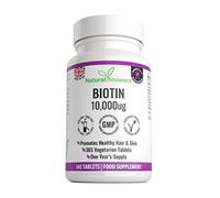 365 Biotin Hair Growth Tablets (1 Years Supply) - Vegetarian 10,000UG Vitamin B7 Supplements for Men and Women, Healthy Hair, Skin & Nails Support - UK Manufactured