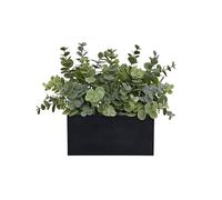 365 Blooming Decor Artificial Eucalyptus Plant (Black, Rectangular Planter)