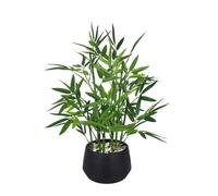 365 BLOOMING DECOR INC. 365 Blooming Decor 18 inch Tall Potted Faux Bamboo Plant (Black Pot)