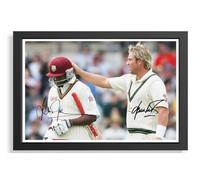 (365) Brian Lara & Shane Warne Cricket Legends Signed Framed Autograph Signature A4 (21 X 297 CM) Art Work Wall Art Display Great Gift Idea (REPRINT) #####