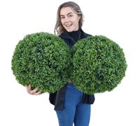 365 Curb Appeal Set of 2 Large Topiary Balls (Better Than a Boxwood)