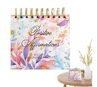 365-Day Affirmation Calendar, Mindfulness Table Decor, Motivational Desktop Calendar, Positive Quotes for Women, Daily Inspiration for Girls, 14x14x9.5cm, Home/Office Desk Accessory