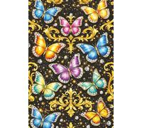 365-Day Journal - A Year of Thoughts: Black and Gold Butterfly Baroque-Style Pattern Cover Design | Lined Pages for Daily Notes, Reflections and Ideas ... Gift for Someone Who Has Everything