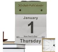 365 Day Wall Calendar | Thick Paper Tear Off Sheets, 2026 Wall Calendar with 365 Days, for Dormitory Classroom Students Teens Adults Teachers Friends
