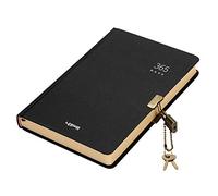 365 Days Daily Planner Personal Organiser Lockable Journal Notebook Blank Secret Dairy A5 Kraft Notebook Notepad with Padlock & Keys Sketchbook Scarpbook 384 Pages Writing Drawing Memo Pad