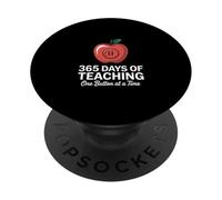 365 Days Of Teaching One Button At A Time Teacher PopSockets Adhesive PopGrip
