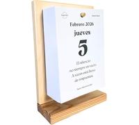 365 Frases Filosóficas en Español - Table Calendar 2026 in Spanish | Philosophical Phrases Every Day | Reusable Wooden Stand | Original and Inspirational Gift Idea