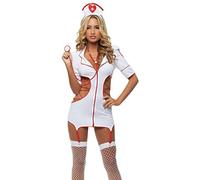365-Shopping Womens Lingerie Dress Cosplay Naughty Nurse Costume Fancy Dress Party Outfit (One Size, White)