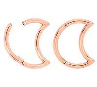 365 SLEEPERS 18G Titanium 8mm 10mm Moon Hinged Segment Ring Helix Tragus Septum Clicker Nose Lip Hoop Unisex Earring Body Piercing Jewellery (8mm)