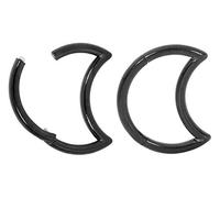 365 SLEEPERS 18G Titanium 8mm 10mm Moon Hinged Segment Ring Helix Tragus Septum Clicker Nose Lip Hoop Unisex Earring Body Piercing Jewellery (10mm)