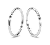 365 Sleepers 2Pcs Handmade in Australia 925 Solid Sterling Silver Hinged Sleeper Earrings - 18G Hypoallergenic Nickel Free Nose Lip Septum Tragus Helix Hoop Ring, 8mm-14mm