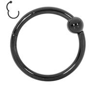 365 SLEEPERS Titanium Implant Grade BCR Ball Closure Septum Hinged Segment Nose Lip Ring Hoop Earring Body Piercing Jewellery (14G 6mm)