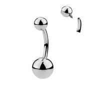 365 SLEEPERS Titanium Implant Grade Belly Button Ring Internally Threaded Navel Piercing Barbell Belly Bar 8mm - 14mm 14G Piercings Jewellery (8mm)