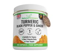 365 Turmeric, Black Pepper & Ginger Capsules - High Strength Turmeric 365 Vegetarian Capsules (1 Year Supply) - Vegetarian Supplem