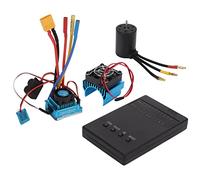 3650 2300KV Brushless Motor with 120A ESC, High Performance Brushless Motor Set for 1/8 1/10 RC Car, Aluminum Alloy Shell with Cooling Fan and Programming Card, Waterproof Dustproo