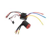 3650 2300KV Brushless Motor with 60A ESC Electric Governor, Waterproof Brushless ESC Set for 1/8 1/10 RC Car, High Performance CNC Aluminum Alloy Heat Sink, Long Line Durable Compo