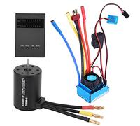 3650 3100Kv Brushless Motor and ESC Program Card Set, Compatible with 1/10 RC Car, 45A - 120A Brushless ESC, Max 50000 RPM, Under 16V for RC Vehicle Upgrade (60A)